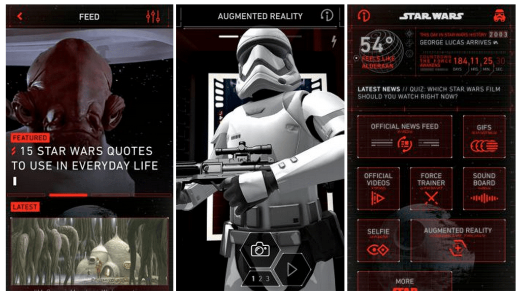 Disney unveils the first official Star Wars mobile app w/ lightsaber training, themed selfies,&nbsp;more